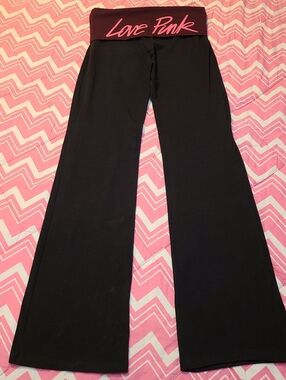 Y2K VS PINK Foldover Flare Yoga Pants Size Sm Regular